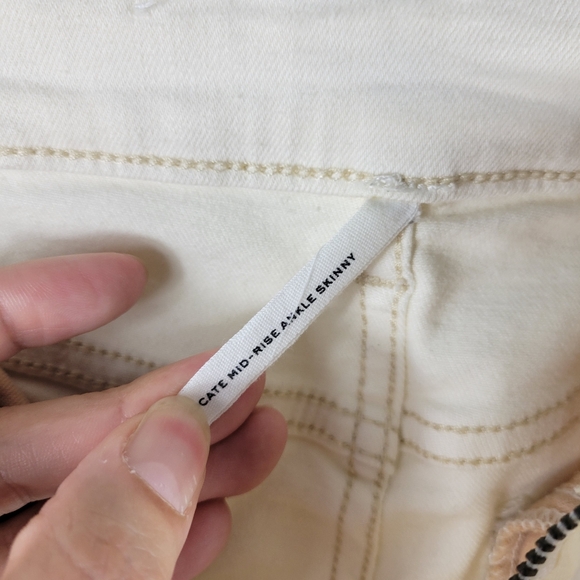 Rag & Bone Cate Mid Rise Ankle Skinny Jeans Butter Yellow - Picture 7 of 12